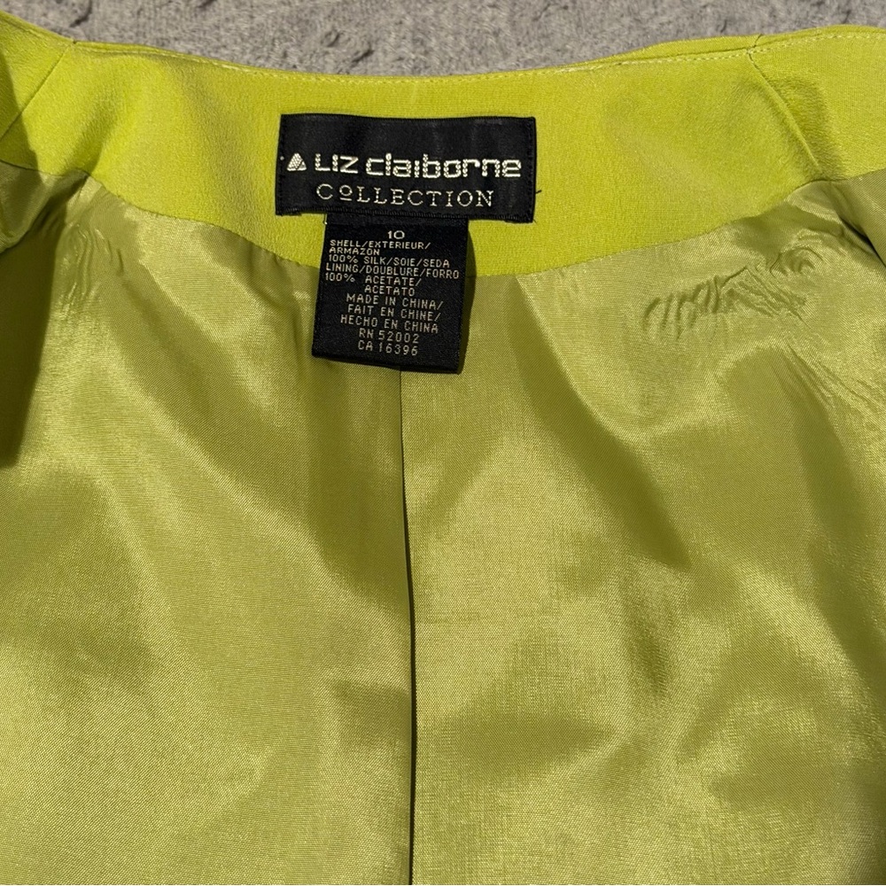 Liz Claiborne Silk Lime Green Women's Vest - Picture 10 of 10